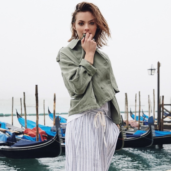 RAILS Barclay Crop Utility Jacket In Sage s.L - Picture 2 of 4